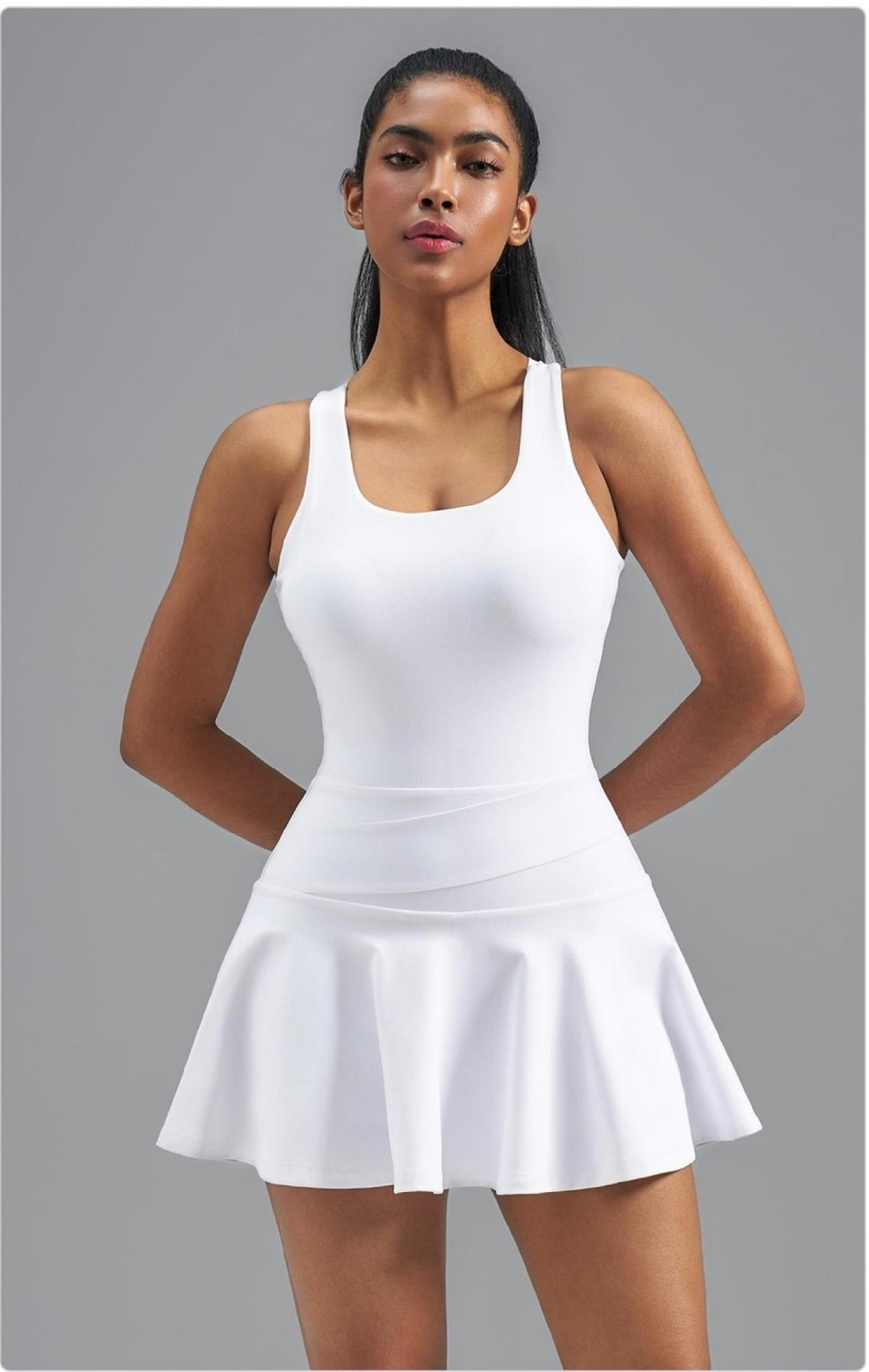 Soft-Stretch Paneled Bodysuit Dress