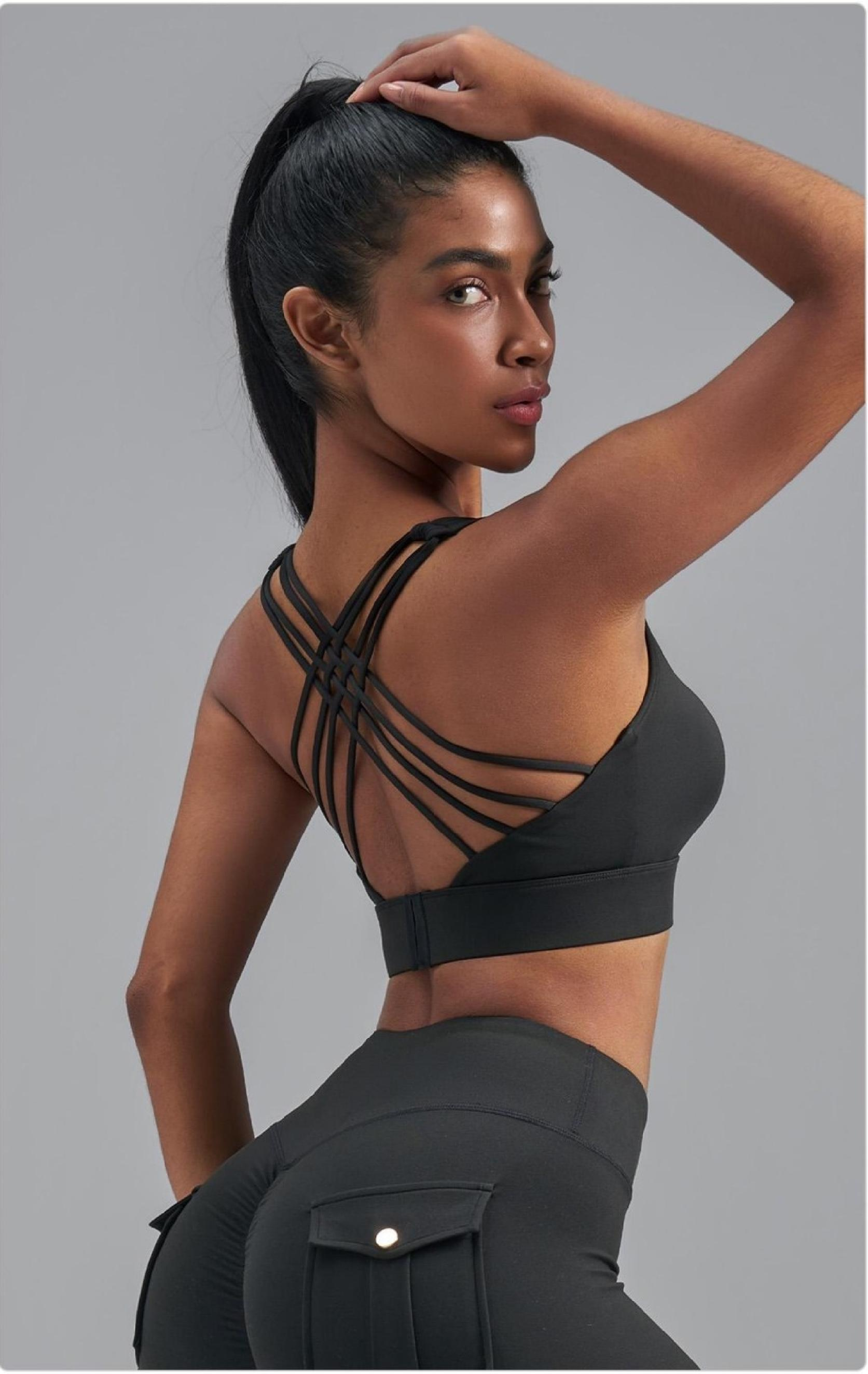 Elastic Four-Cross Bra