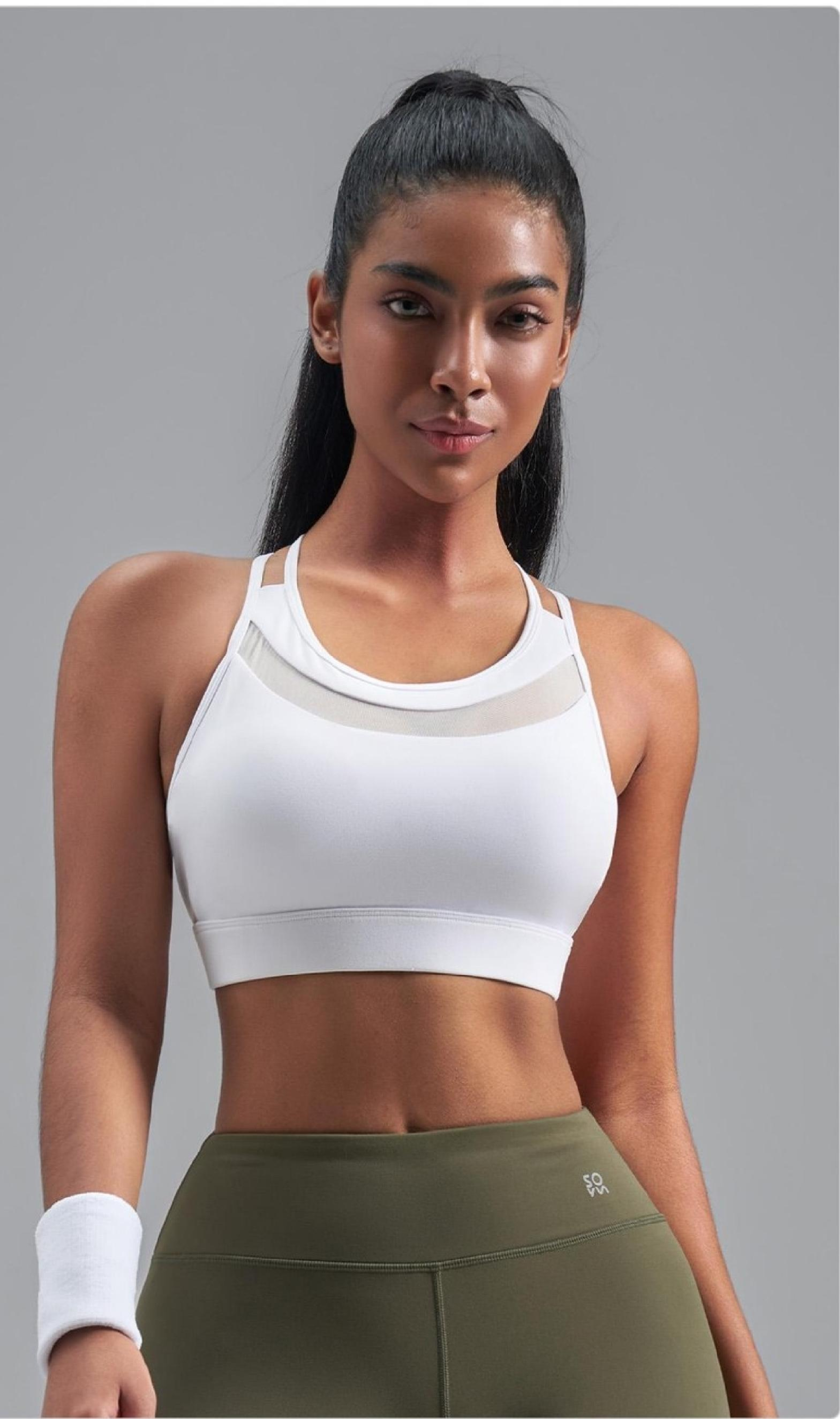 Elastic mesh bra