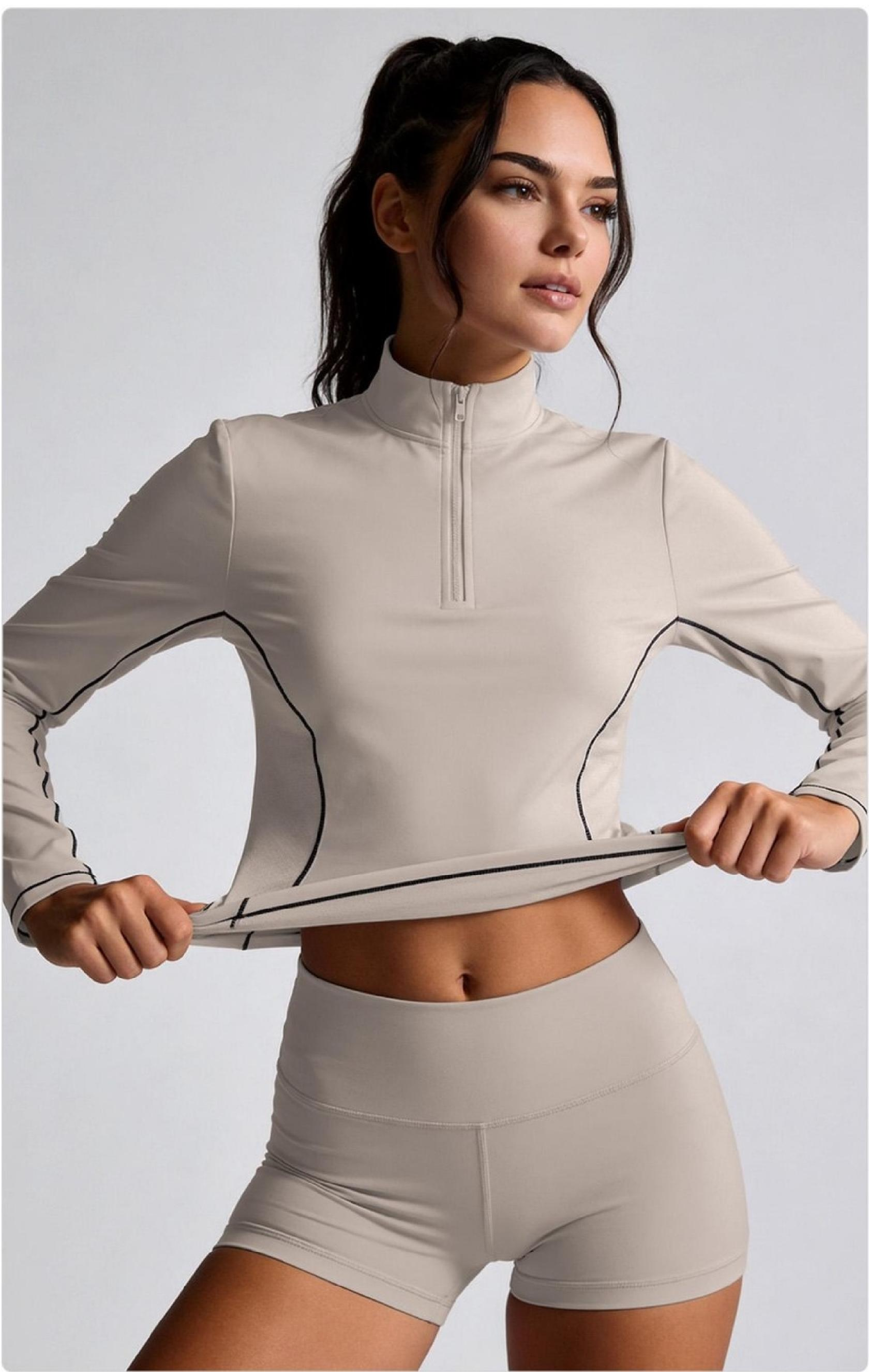 Mesh long sleeves