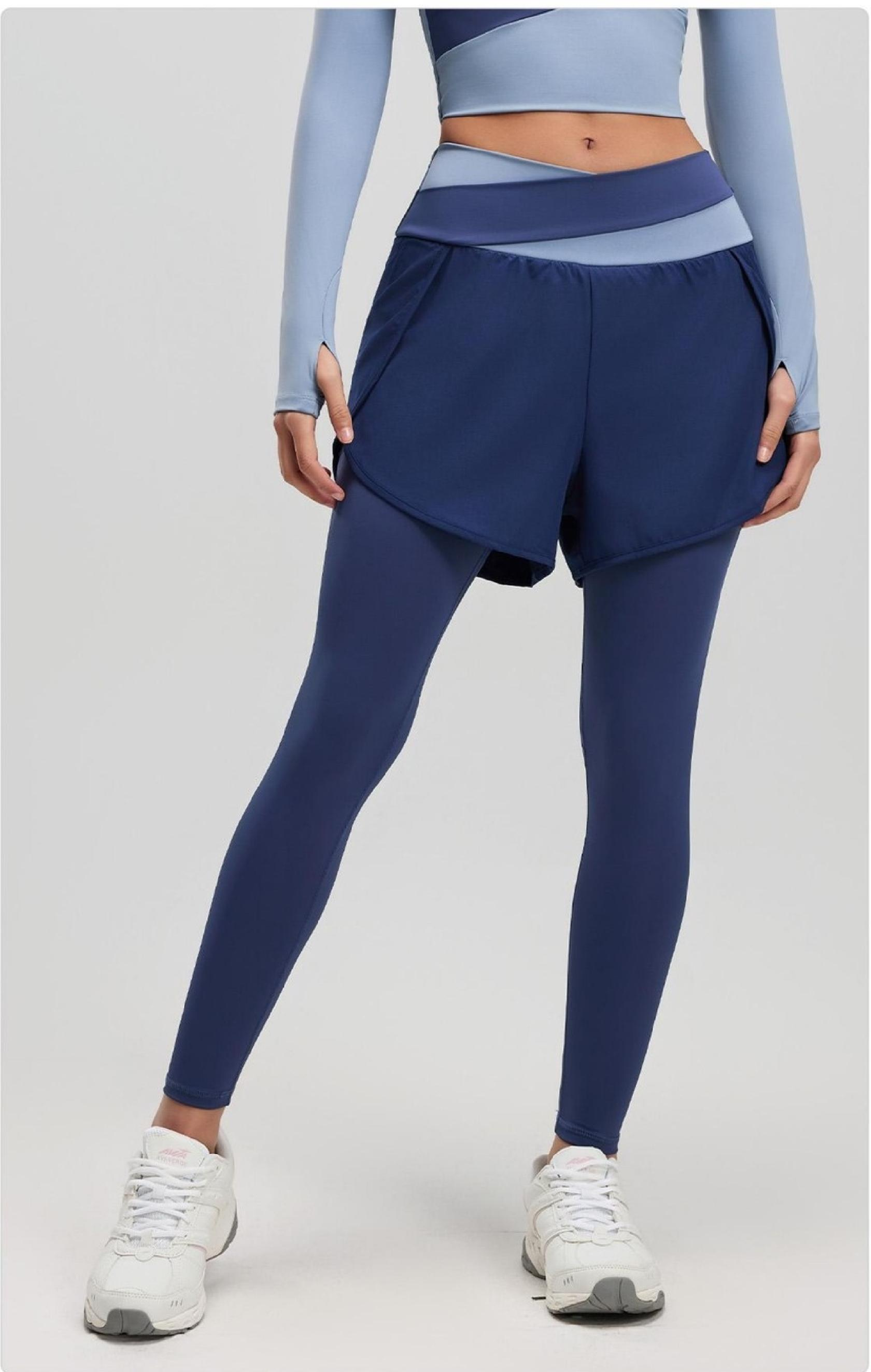 Color-blocked quick-drying trousers